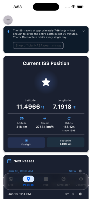 ISSSpotterApp Screenshot 4 of 6