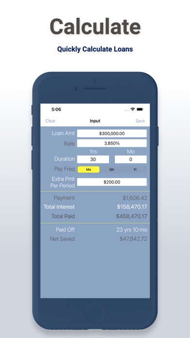 Loan Calculator - Debt Planner iPhone screenshot 1 - Finance app