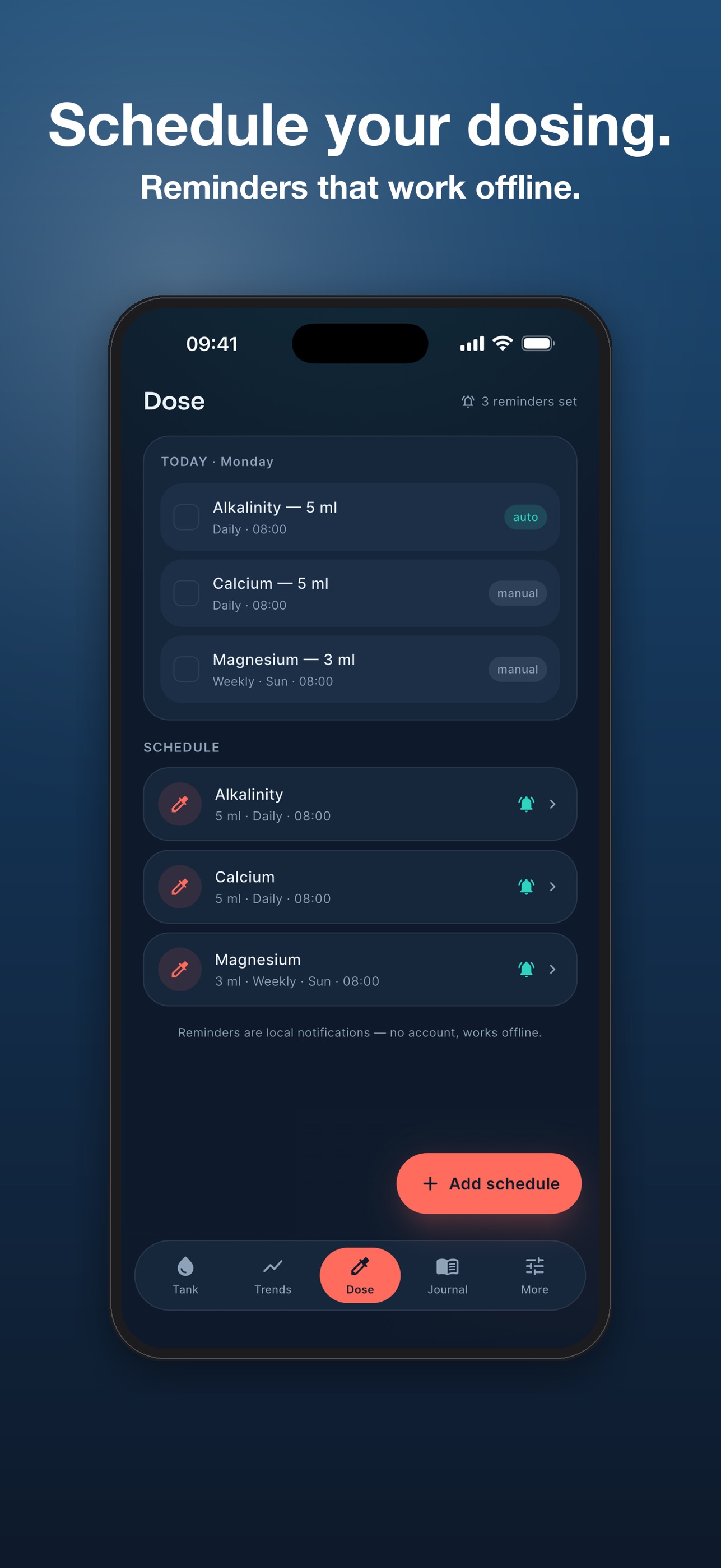 Screenshot 4 of Reef Tank Log: Parameters
