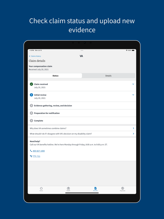 VA: Health and Benefits iPad screenshot 6 - Medical app