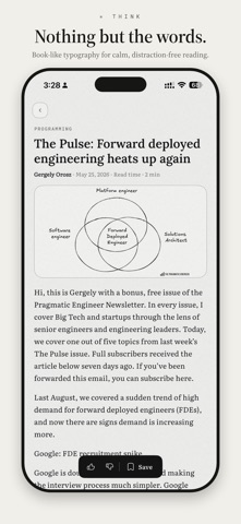 think - E-ink RSS Feed Reader iPhone screenshot 3