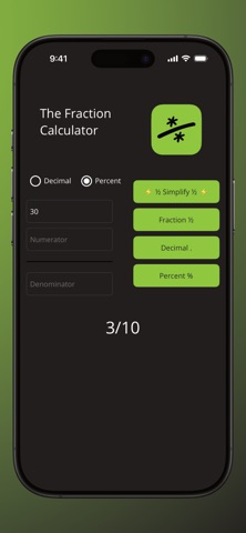 The Fraction Calculator screenshot