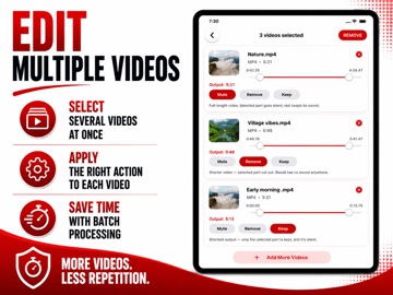 Video Sound Remover Pro iPad screenshot