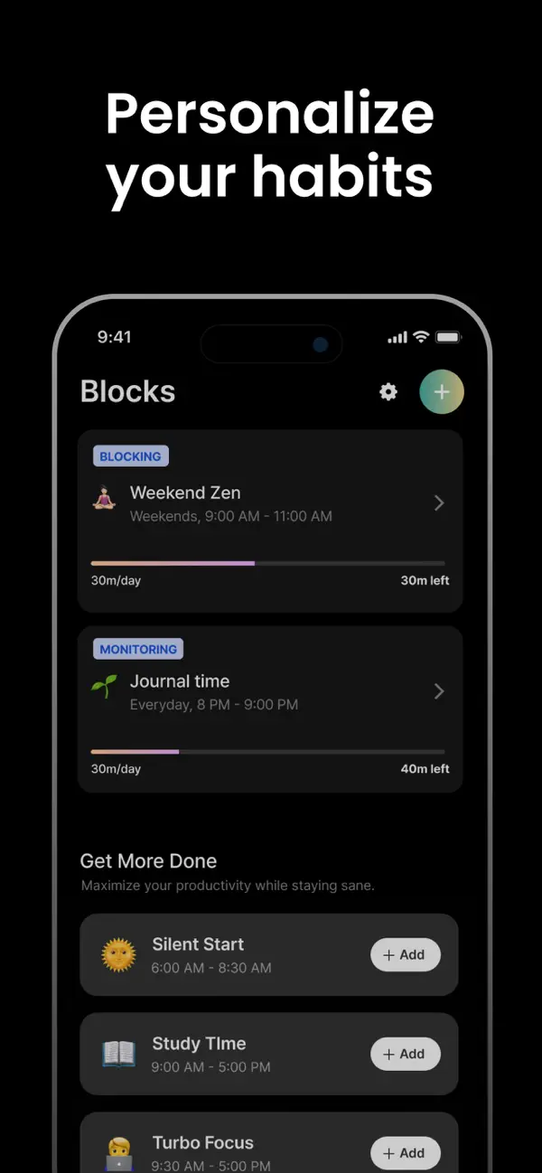 #6. Pond - Screen Time & Pomodoro (iOS) di: PIXO Incorporation
