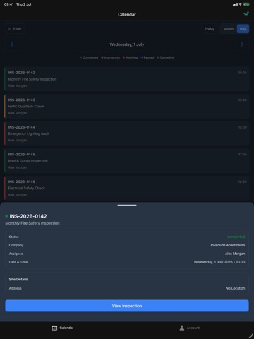 PremInspect iPad screenshot