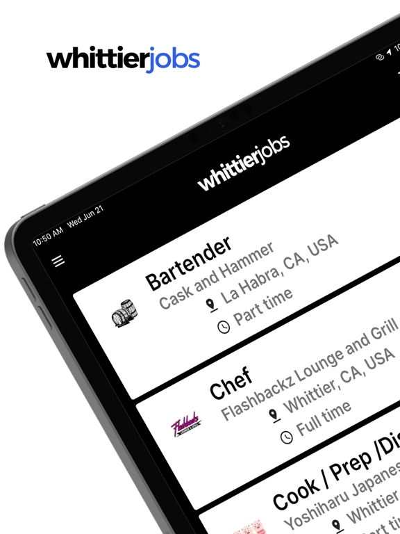 WhittierJobs iPad screenshot 1 - Business app
