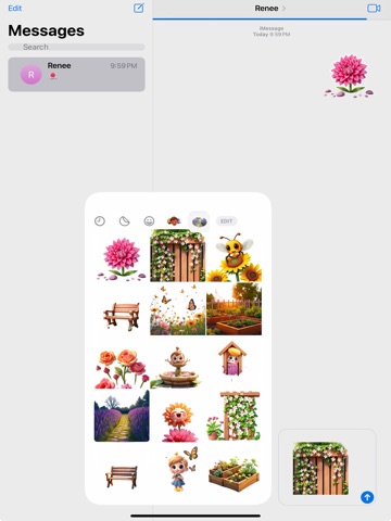 Summer Garden Stickers iPad screenshot