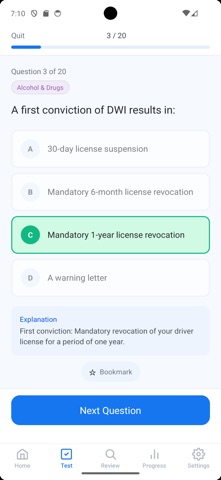 Drive Prep NC: DMV Permit Test iPhone screenshot