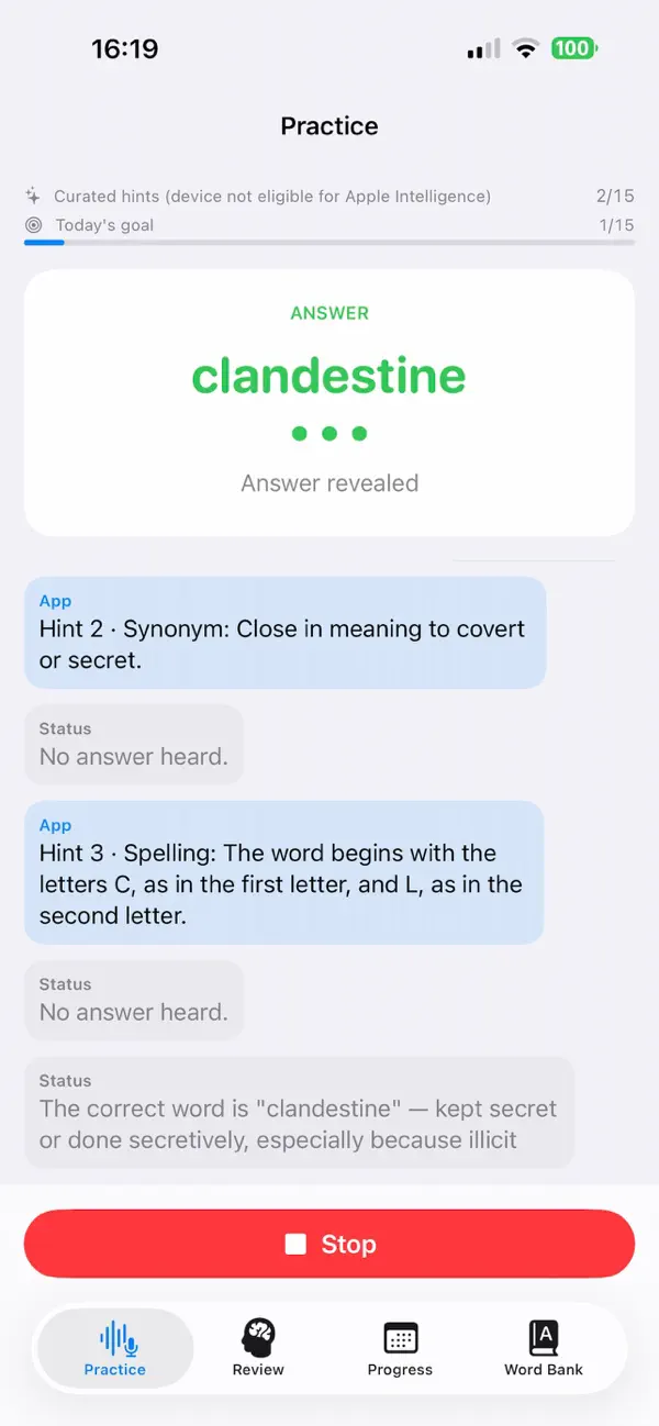 Screenshot #2 pour GRE Words Quizzes