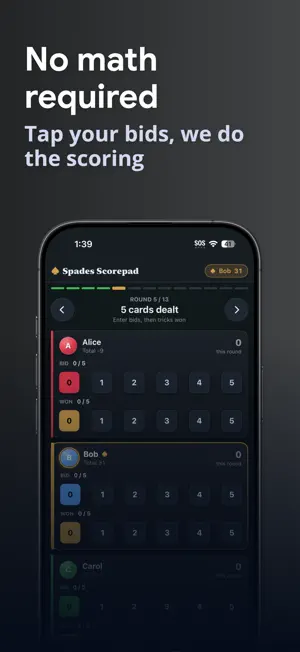 Spades Scorepad screenshot 2