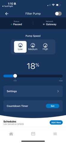 Hayward OmniX iPhone screenshot