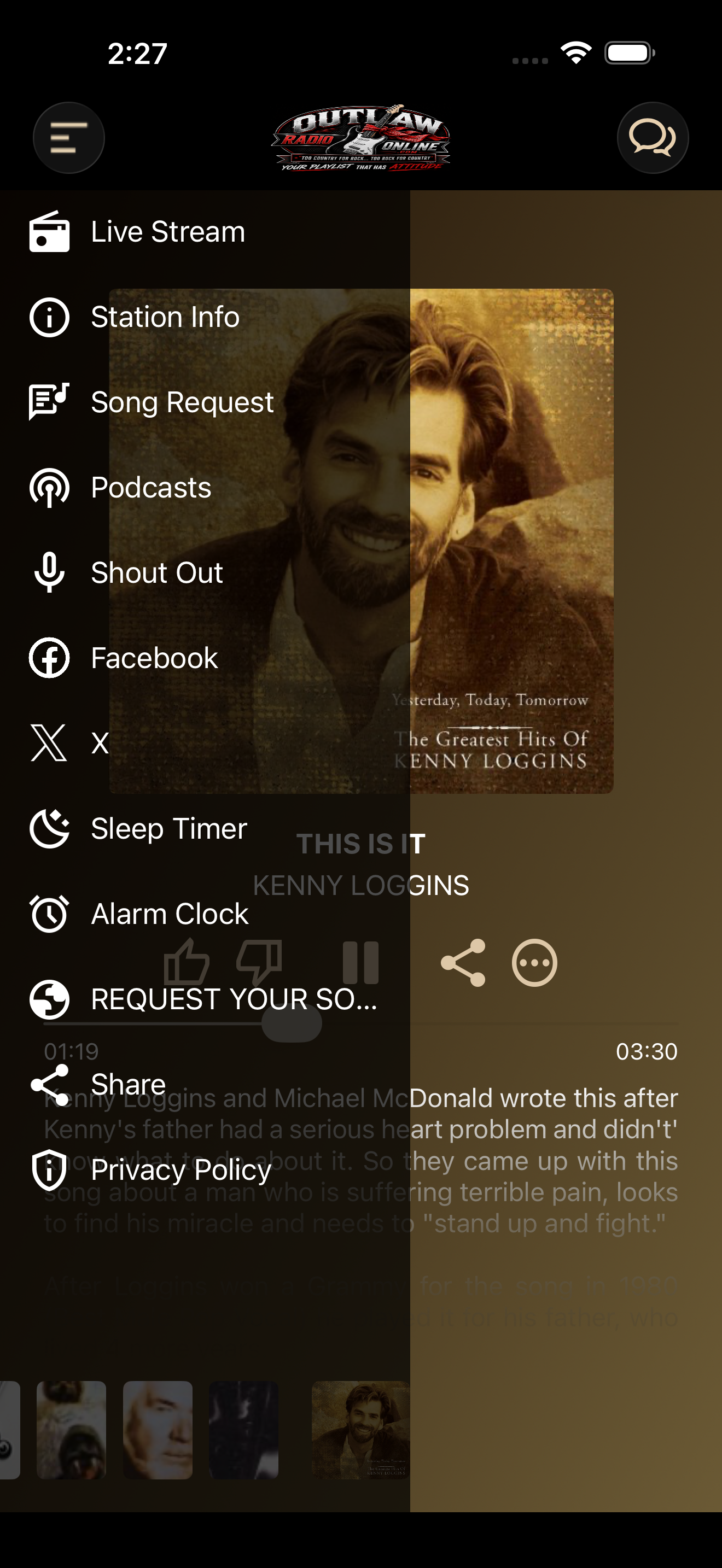 Outlaw Radio Online screenshot 3