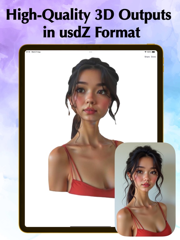 Pic3D Maker - Image to 3D iPad screenshot 2 - Graphics & Design app