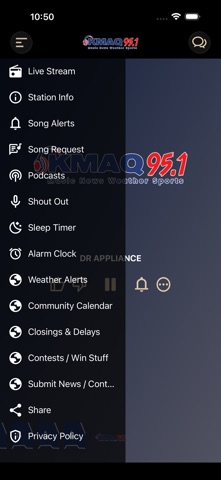 KMAQ 95.1 screenshot