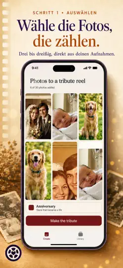 Screenshot von MemoryReel: Gedenkvideos auf dem iPhone 3