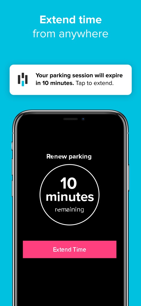HonkMobile - The app sends proactive 15-minute reminders before a session ends, allowing users to effortlessly renew parking time with a single tap.