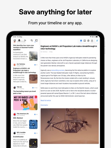 Flat RSS iPad screenshot