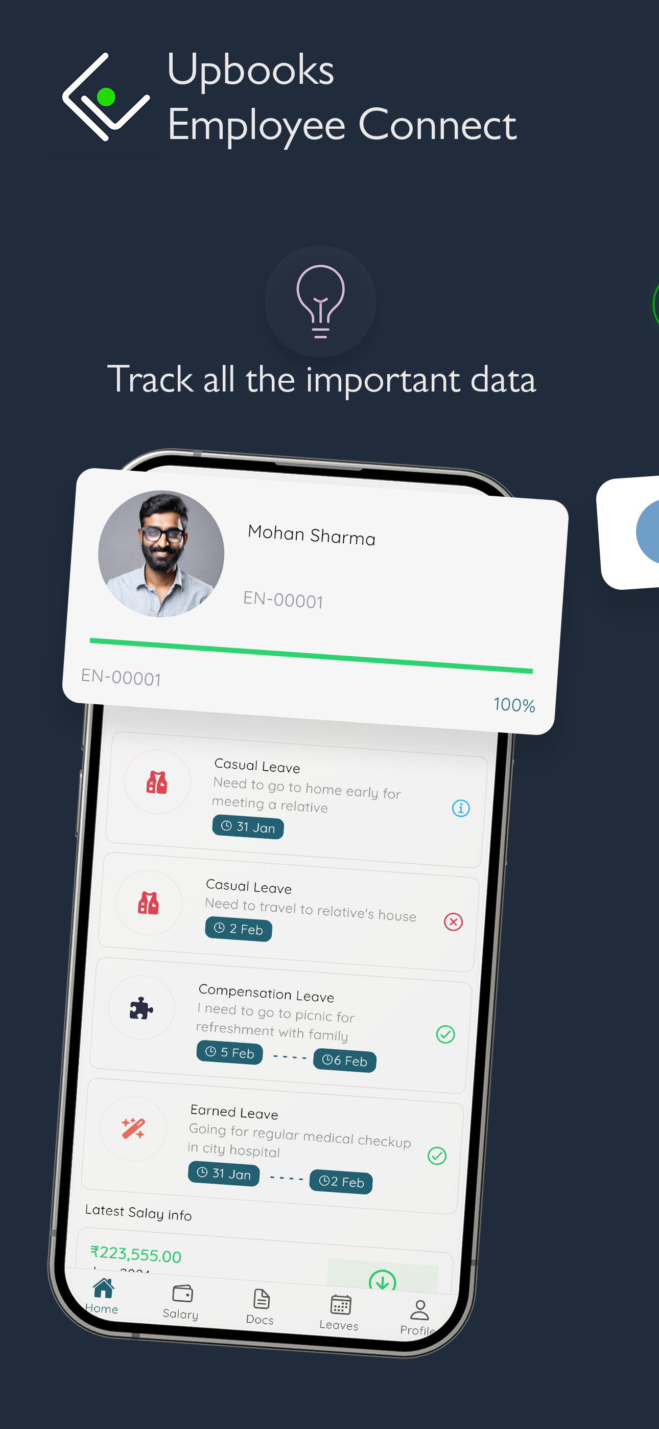 Upbooks - Employee Connect