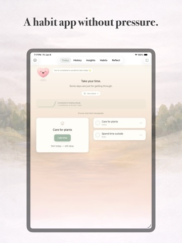 Kindly: Gentle Habit Builder iPad screenshot