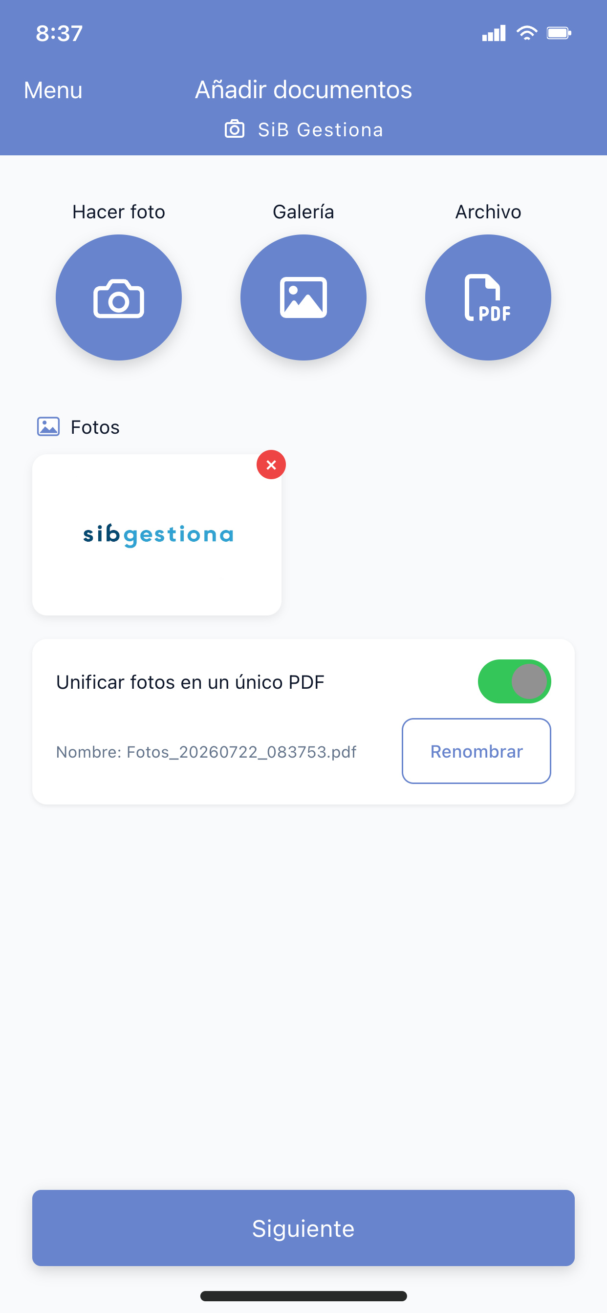 SiB Gestiona screenshot 4