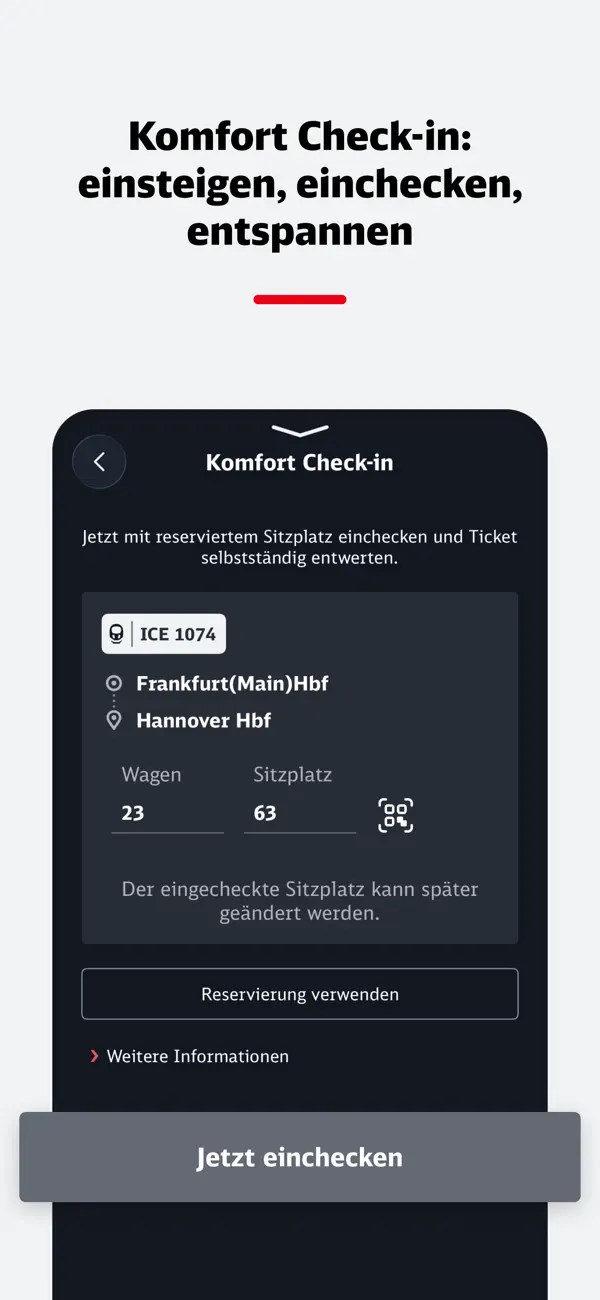 DB Navigator iPhone App Screenshot 5 – Reisen