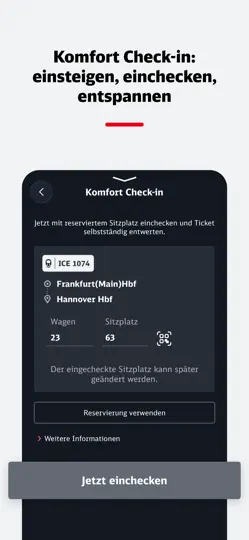 Screenshot von DB Navigator auf dem iPhone 5
