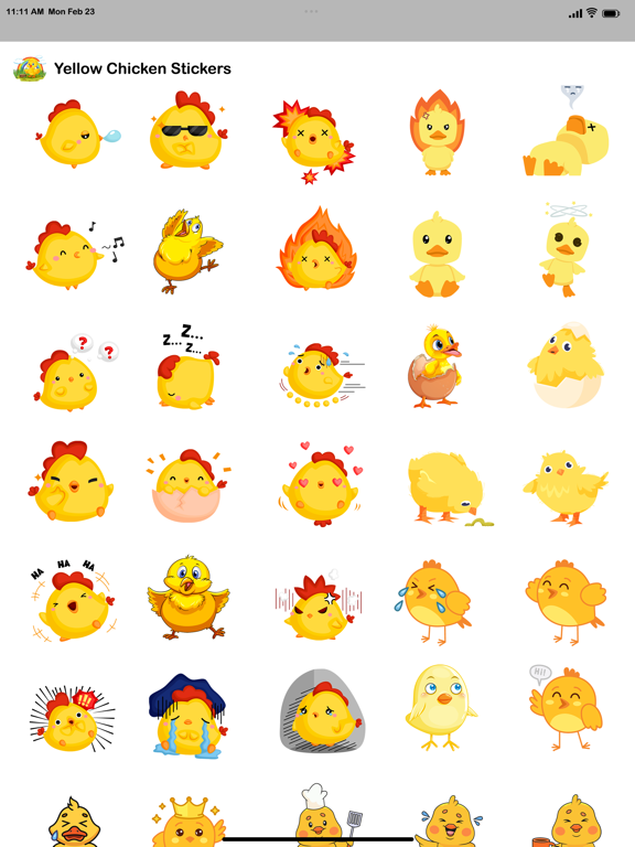 Screenshot #5 pour Yellow Chicken Sticker