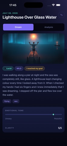 Somnia: Lucid Dream Journal iPhone screenshot