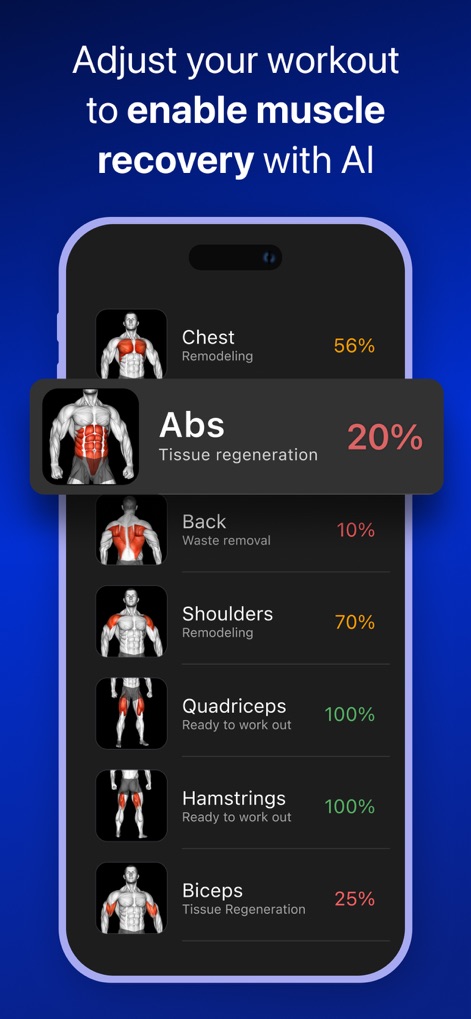 Workout Planner Muscle Booster - Intelligent Recovery Insights