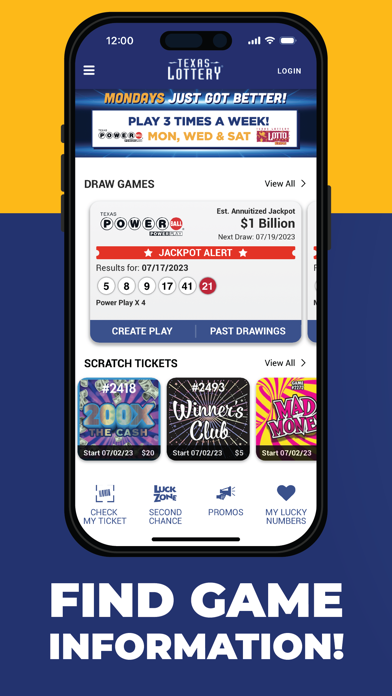 Texas Lottery Official App Screenshot