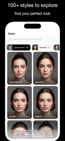 Hairstyle AI: Hair Makeover iPhone screenshot
