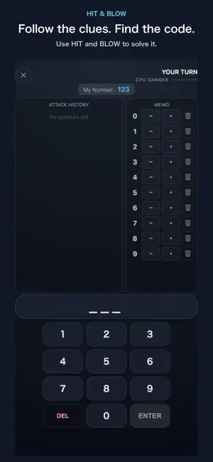 Hit & Blow: Code Breaker screenshot 1