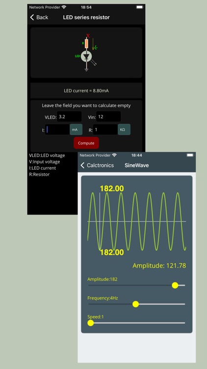 Electrocalc: electronics tools screenshot-5