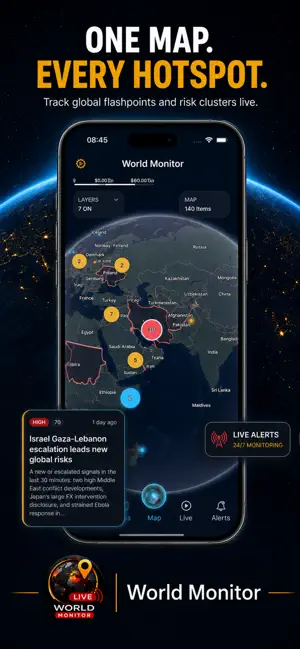 World Monitor: Risk Intel Map screenshot 2