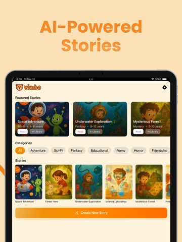 Vimbo - Videos Books for Kids iPad screenshot