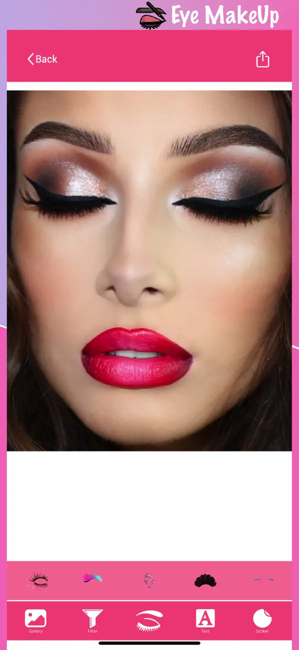 Screenshot #2 pour Eye Makeup Camera: GlamEye Art