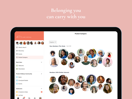 Camp Château iPad screenshot 5 - Social Networking app