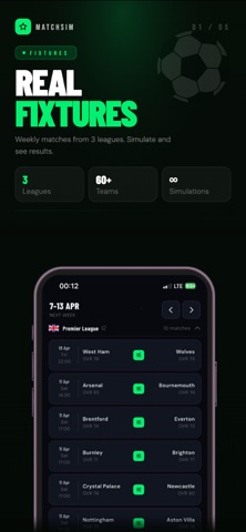 MatchSim - Football Simulator iPhone screenshot