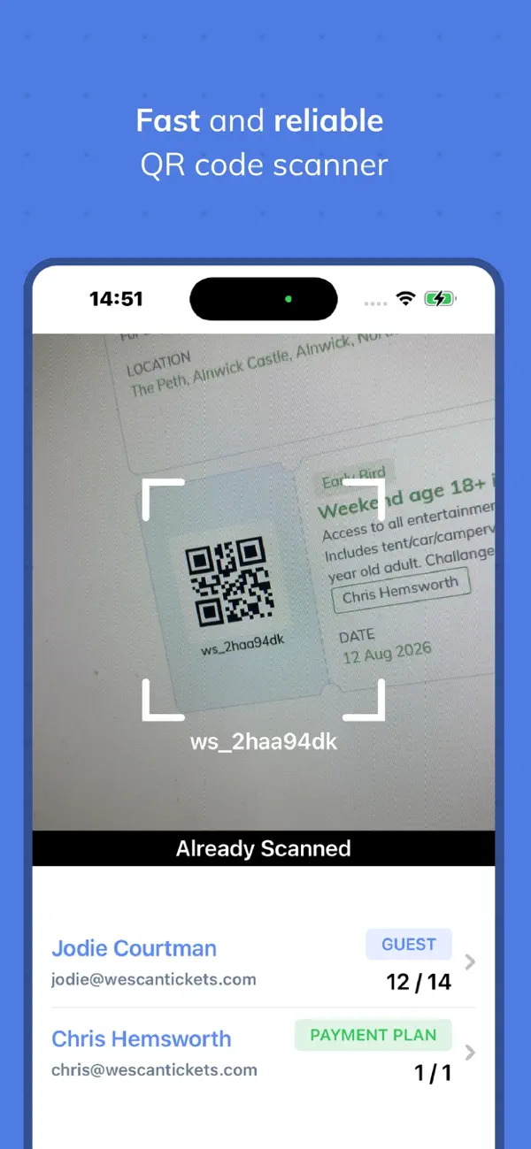 Screenshot #1 pour We Scan Tickets
