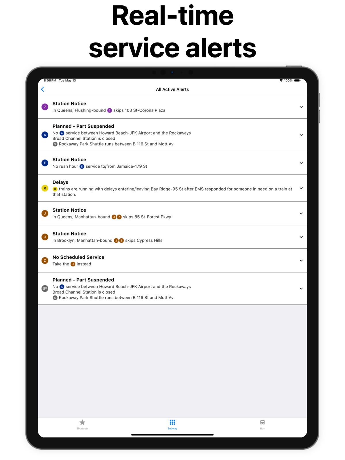 Subway Time NYC ipad screenshot 1