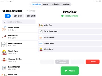 Visual Schedule Pro for ABA iPad screenshot
