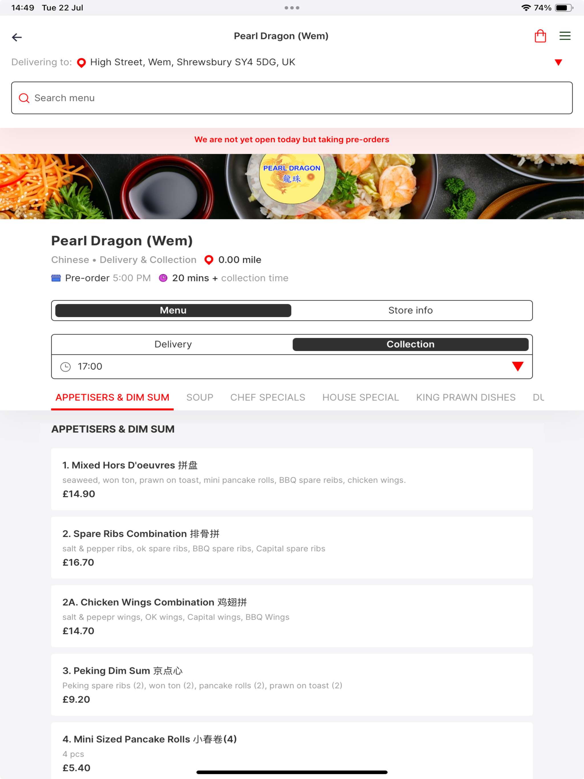 Pearl Dragon Takeaway, Wem
