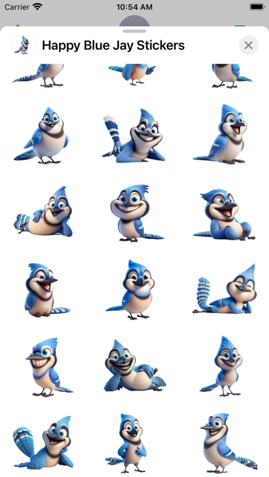 Screenshot #2 pour Happy Blue Jay Stickers