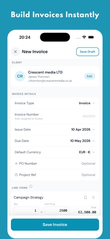 Invoqe - Invoice Maker iPhone screenshot