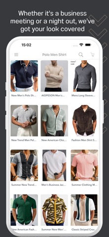 Men's Clothing Shopping Shop iPhone screenshot