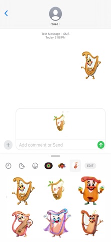 旋律竖琴贴纸 screenshot