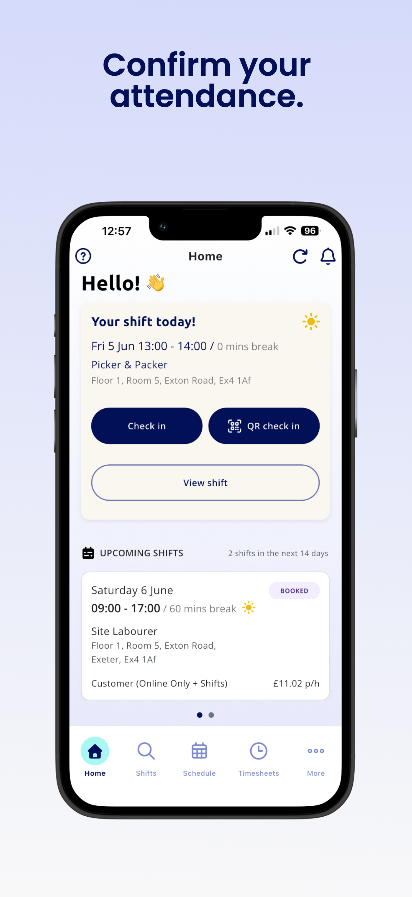 Shift & Time