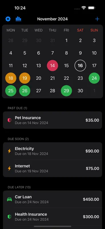 Bill Organiser screenshot 1 of 6