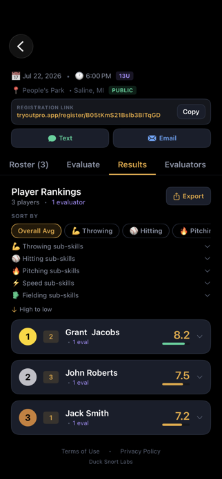 Tryout Pro Screenshot 4 of 4
