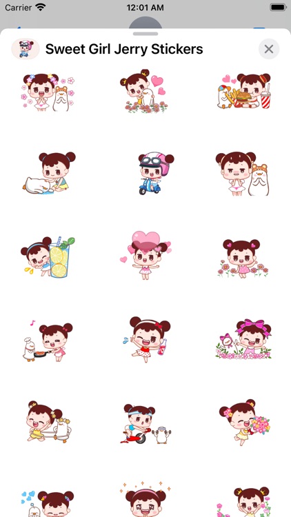 Sweet Girl Jerry Stickers Pack screenshot-3